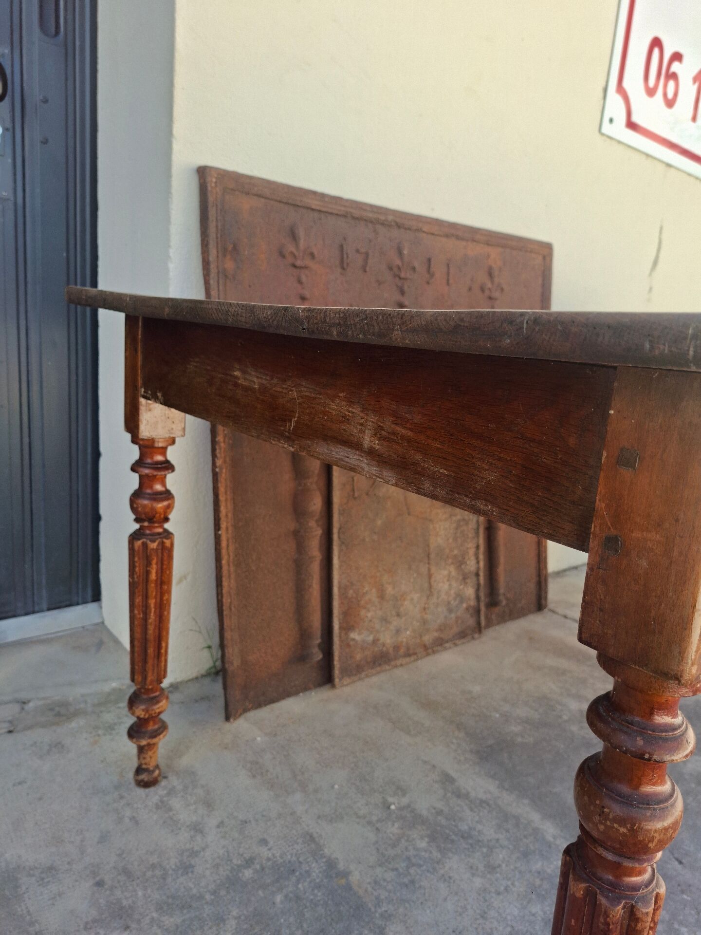 Table de ferme, bistrot, rustique en chêne massif