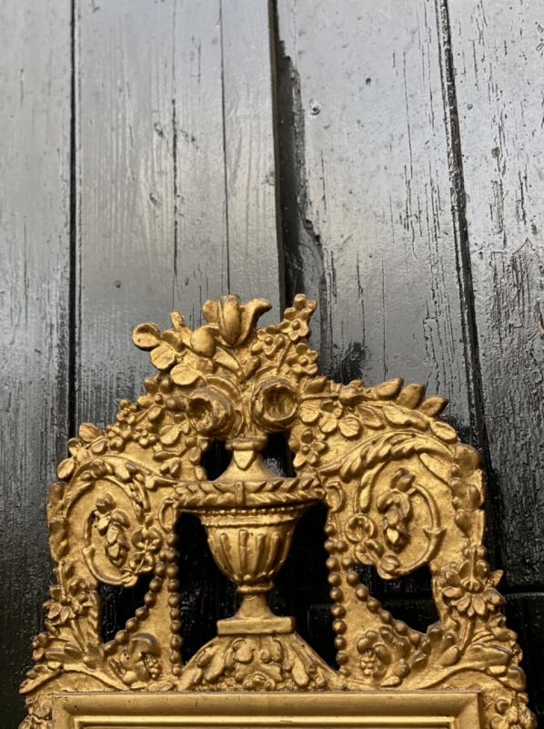 Golden Carved Wood Mirror 19th Century 37x91cm