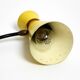 Large Mid Century Modern tripod table lamp with yellow diabolo lampshade