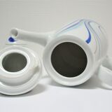 coffee maker and sugar porcelain blue décor design Bareuther 70s