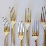 6 fourchettes Apollo en métal argenté poinçonnées 2106245