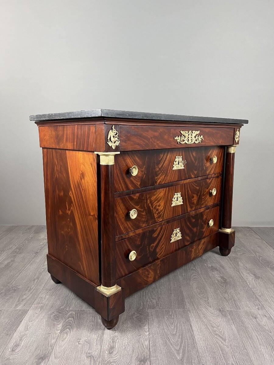 Commode Empire en acajou, XIXe siècle