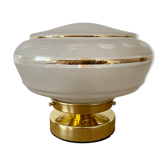 Table lamp globe vintag eblanc and gold