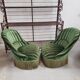 Pair of vintage toad armchairs 50s