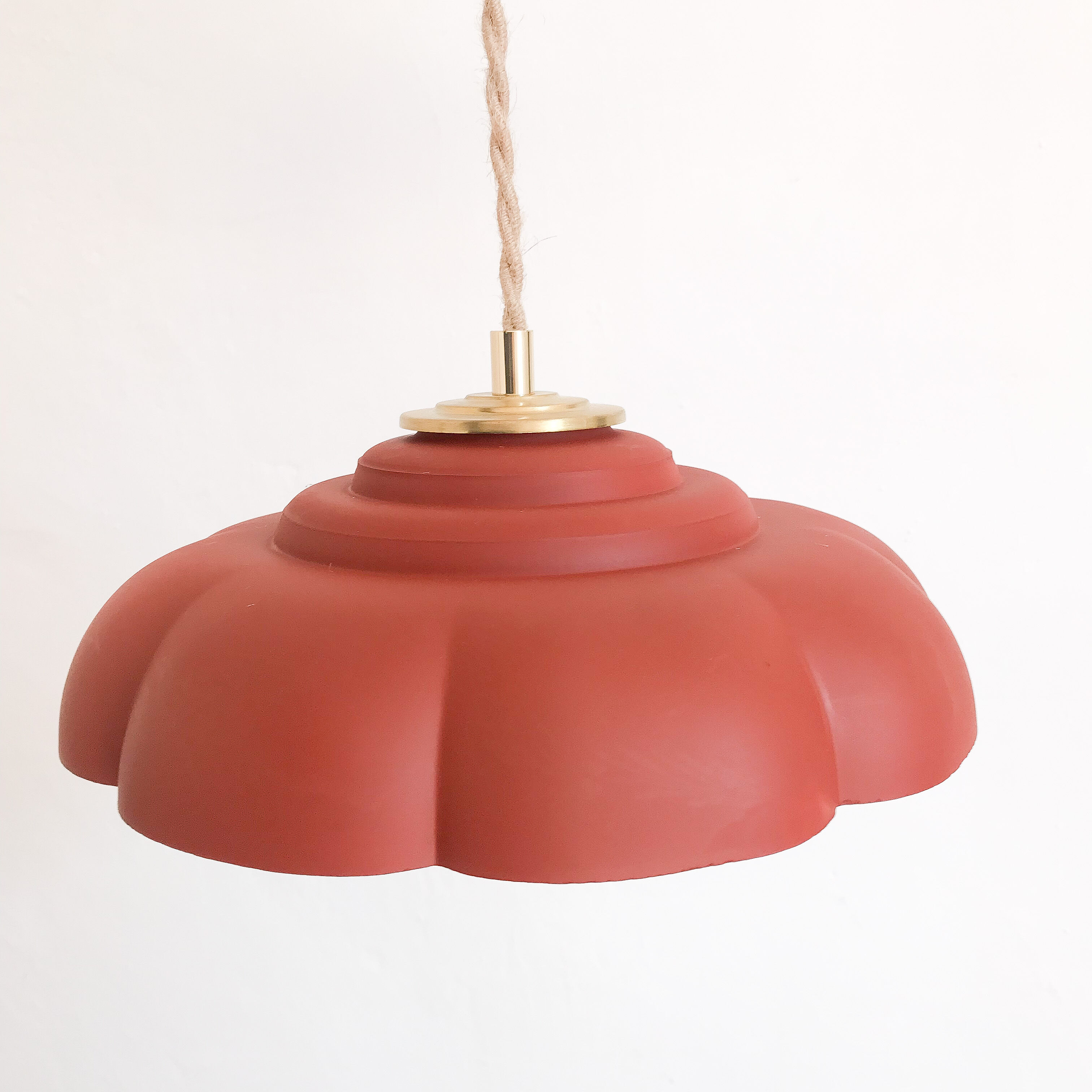 Suspension lampshade vintage terracotta