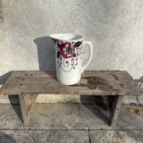 Coloured vintage Art Deco pitcher in St Amand earthenware.