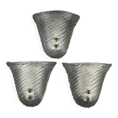 Original Murano wall lamps, Italy, 1970s