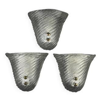 Original Murano wall lamps, Italy, 1970s