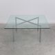 Glass 'Barcelona' coffee table by Mies Van Der Rohe for Knoll, 1929
