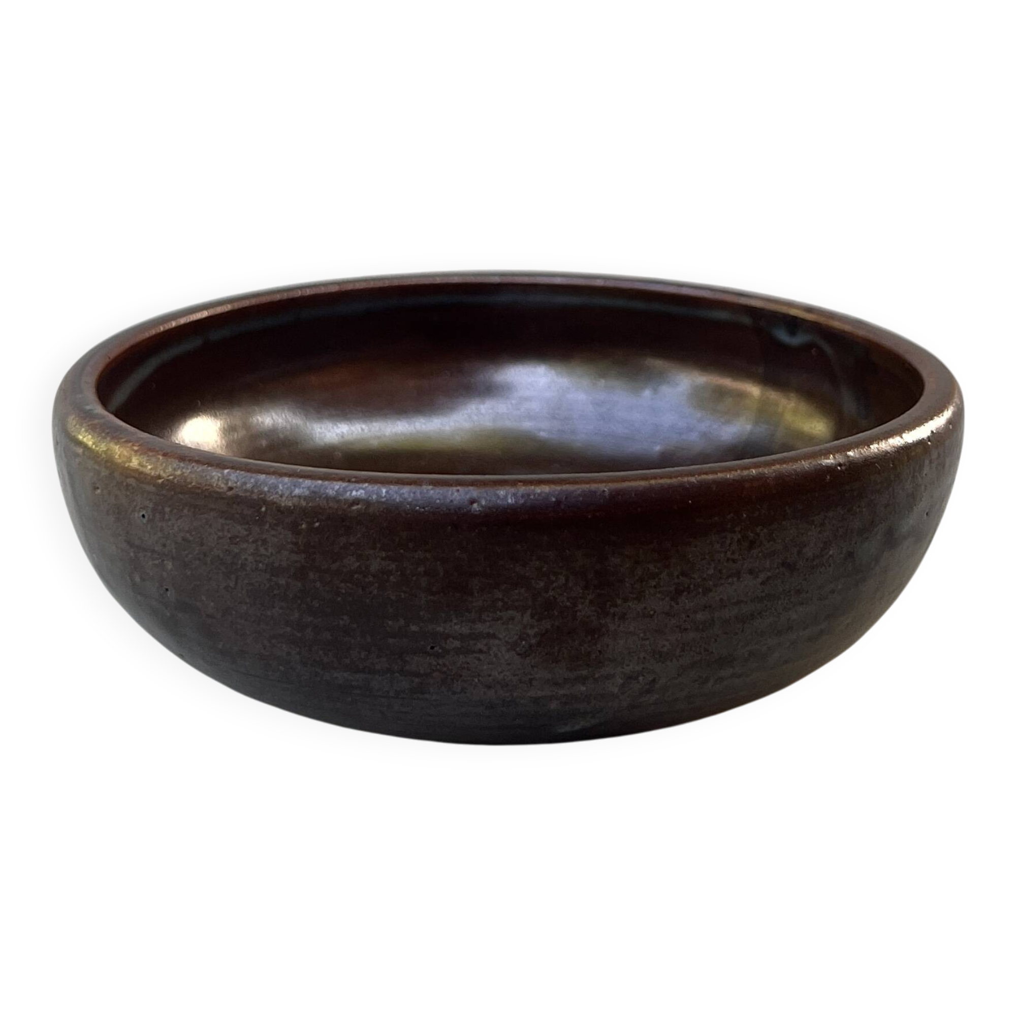 Ramekin / workshop pocket in glazed stoneware and signed