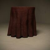 Wicker Ghost Drapery Side Table or Stand 1970s