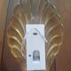 Pair of shell wall sconces – striped Italian glass – 1970