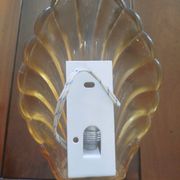 Paire d’appliques murales coquillage – verre italien strié – 1970