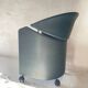 Italian leather armchair on casters by Matteo Grassi, 1990s