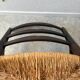 Vintage solid wood chair with a straw seat – Chic country style