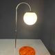 Restored Bauhaus floor lamp with integrated table by R. Slezák