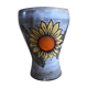 Sunflower vase signed Fonck and Matéo, Vallauris 60s