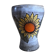 Sunflower vase signed Fonck and Matéo, Vallauris 60s