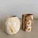 Pair of natural onyx candle holders