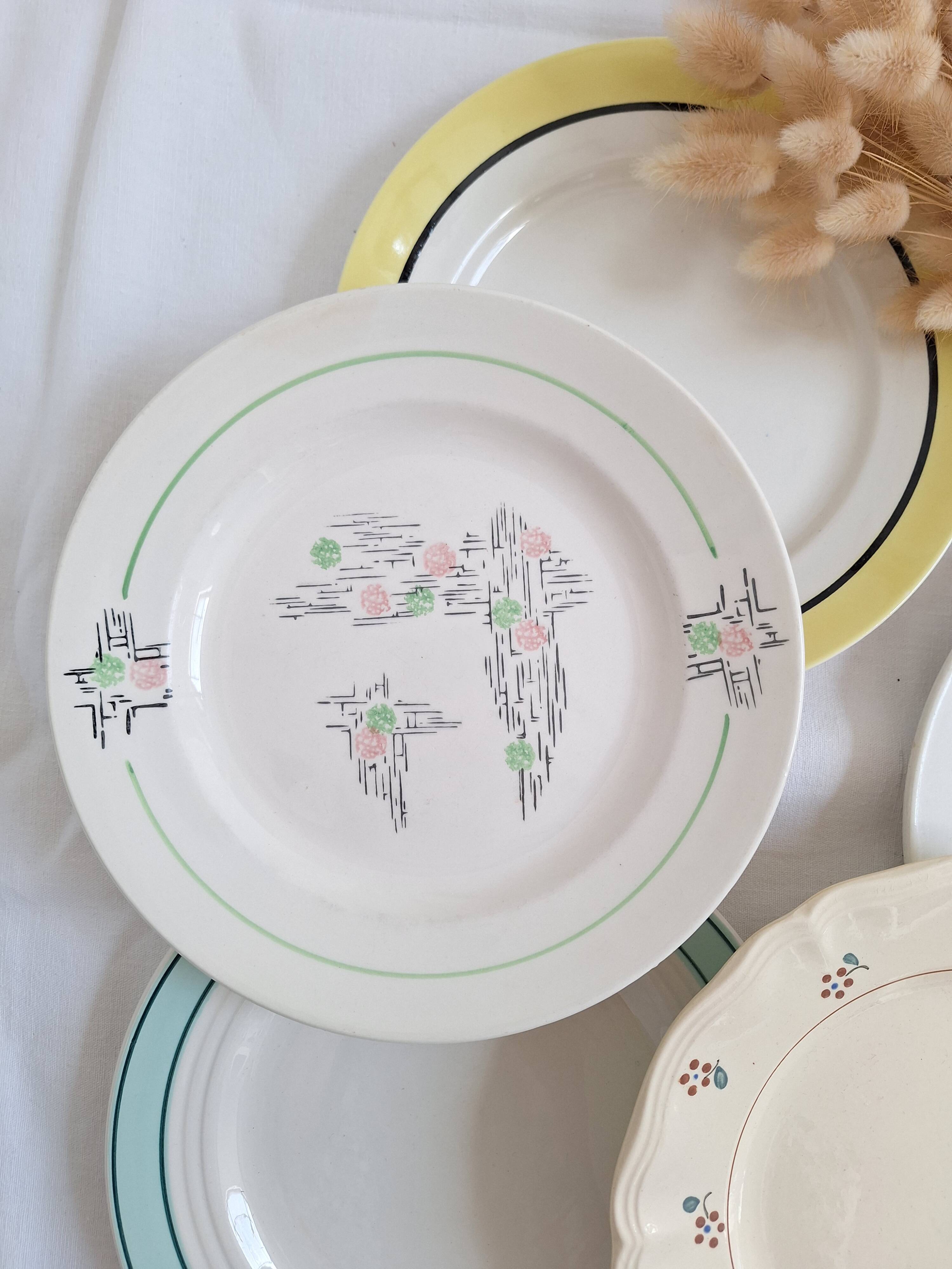 Flat plates Henriot, Céranord, Sarreguemines Digoin