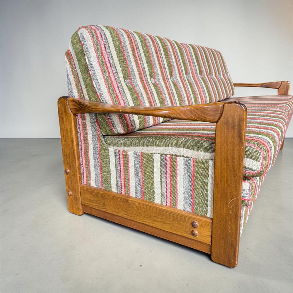 Vintage wooden sofa / sofa bed / couch