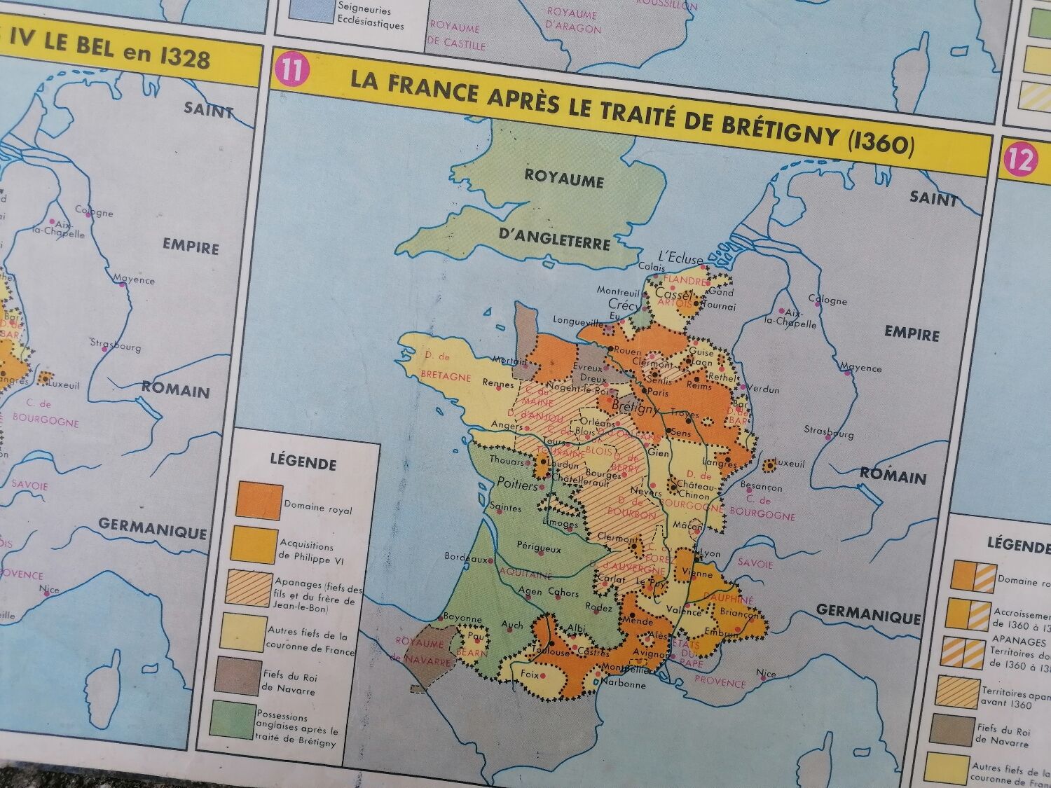 Former MDI school map / Territorial formation of the France