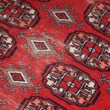 Tapis Vintage Bukhara Uzbek en Laine, Années 1960, Élégance Authentique