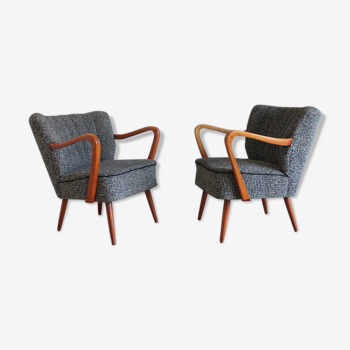 Paire de fauteuils cocktail à bras