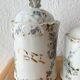 2 porcelain spice jars decorated