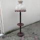 CHARLES DUDOUYT vintage floor lamp, turned wood