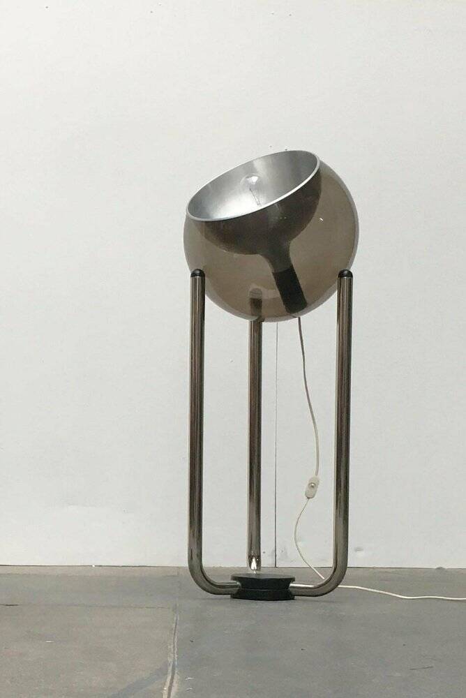 Mid-century Swiss space age globe floor lamp Type 56 by Temde, 1960s.