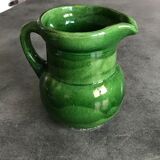 Pichet in vintage in terre cuite varnished shades of green