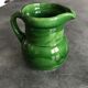 Pichet in vintage in terre cuite varnished shades of green