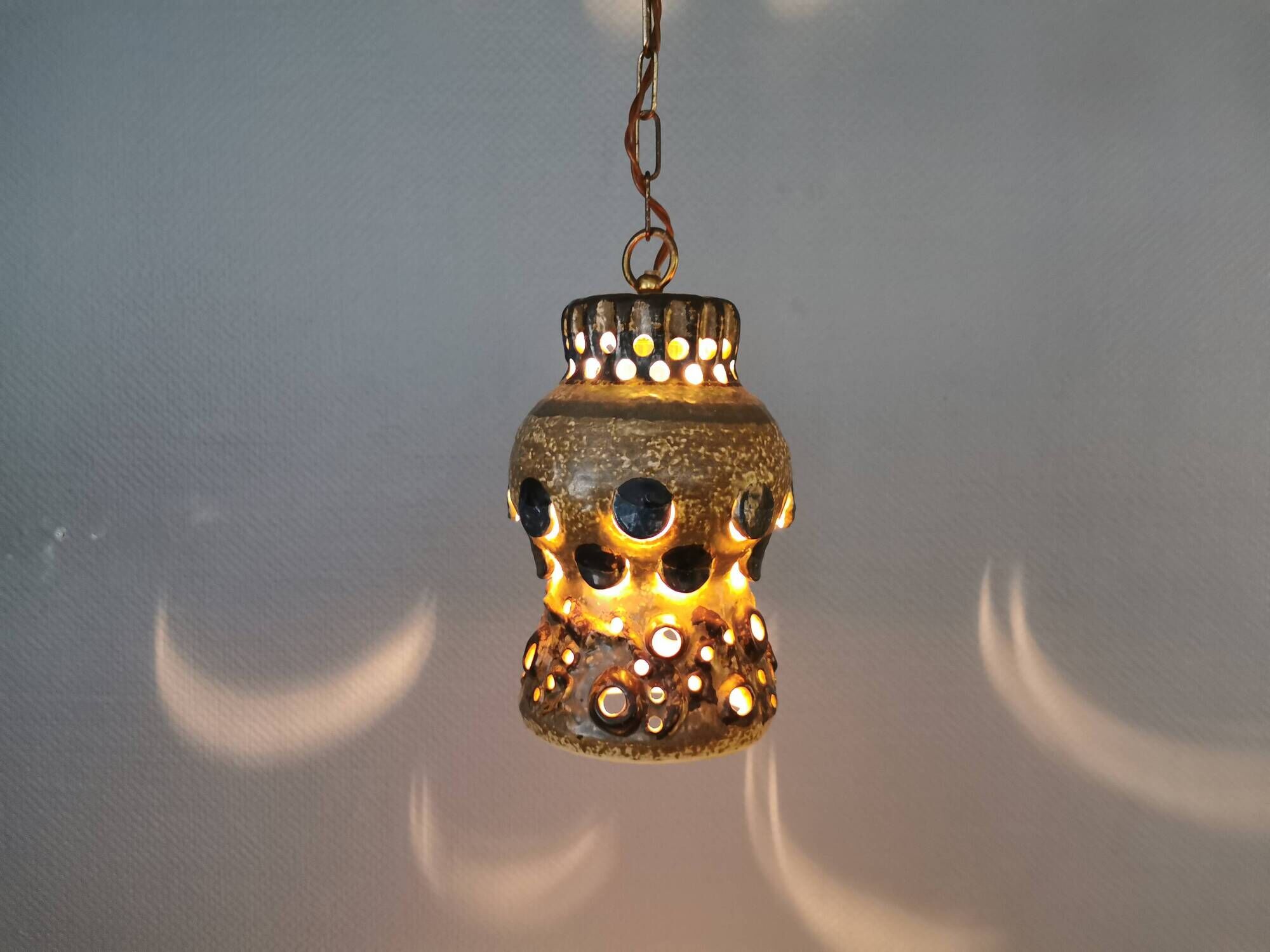 hanging lamp, probably designed by Jette Hellerøe for Axella Denmark, 1960s. But it is not stamped.