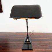 Articulated desk lamp ERPE — Black metal and Bakelite, Belgium, 1930s-40s