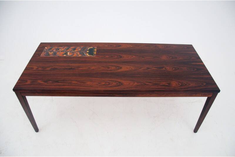 Table basse, design danois, années 60. Rénovée.