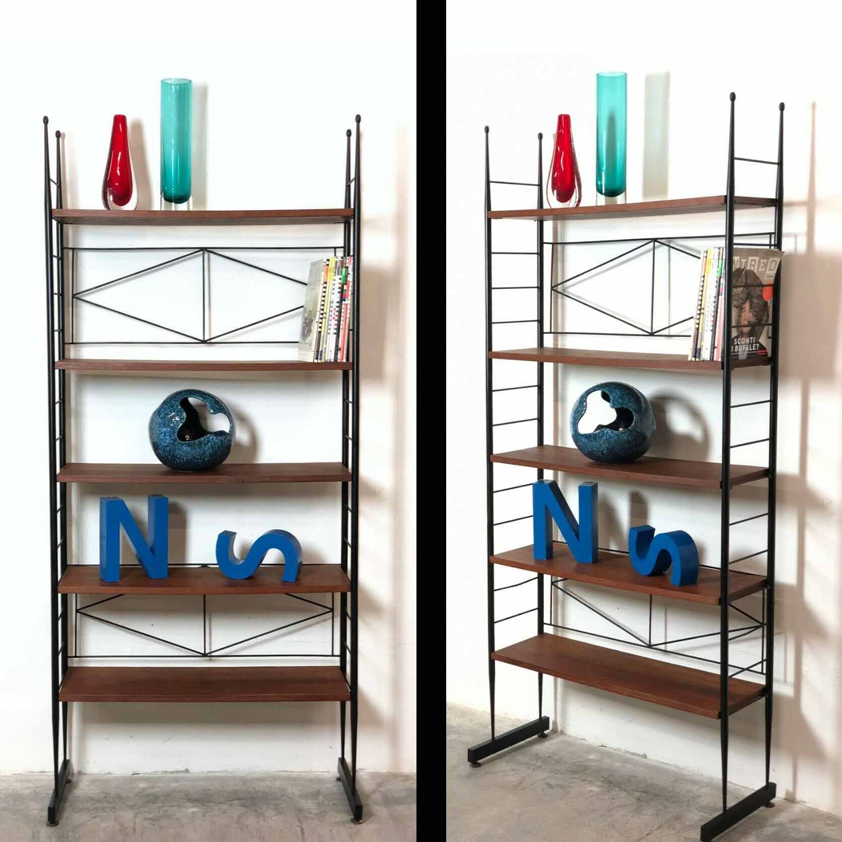 Storage cabinet - modernist library. Italy, 50s
