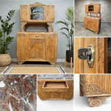 Art Deco Parisian buffet in solid raw oak from the 1930s.