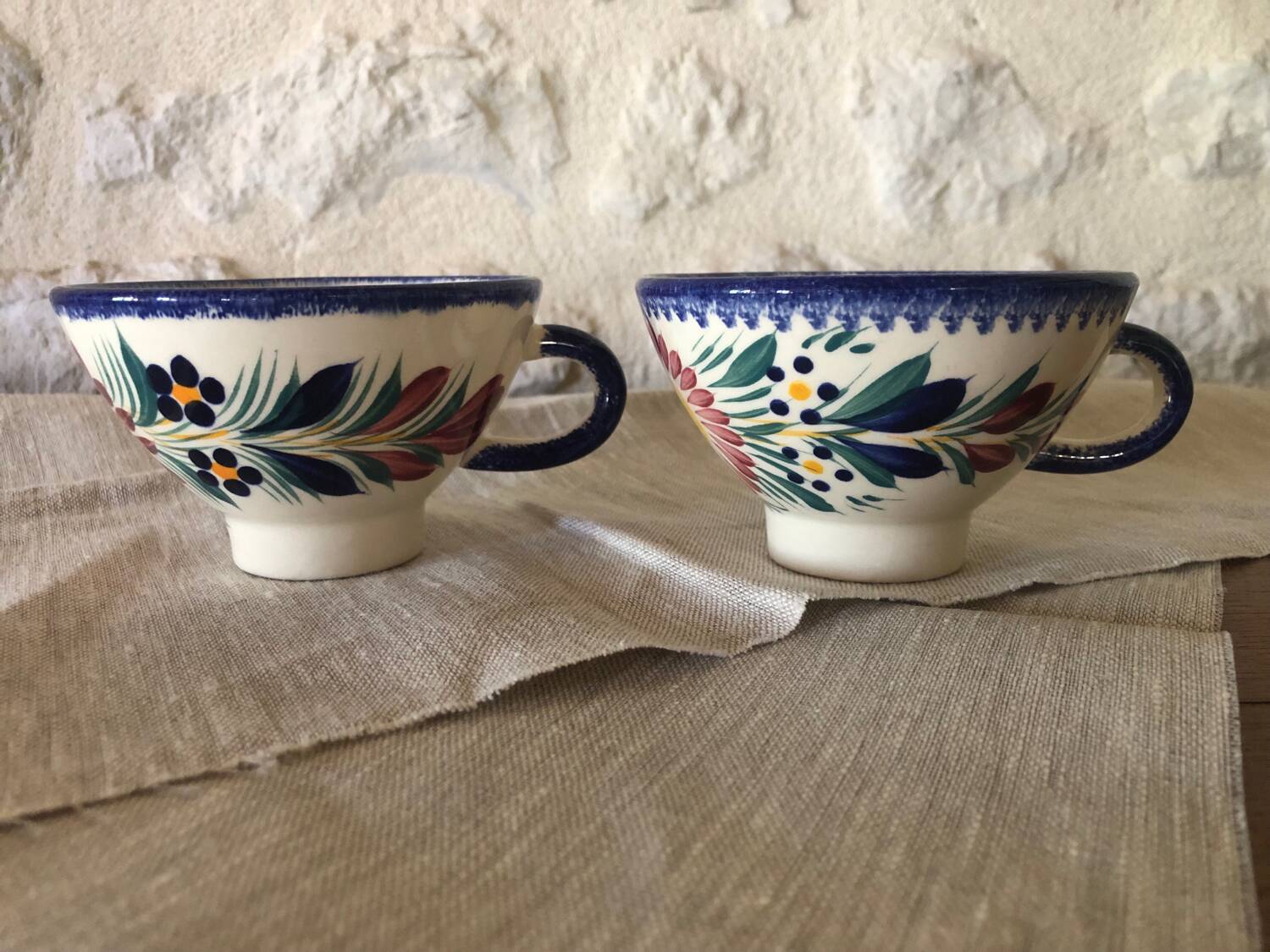 HB Henriot cider cups or bowls