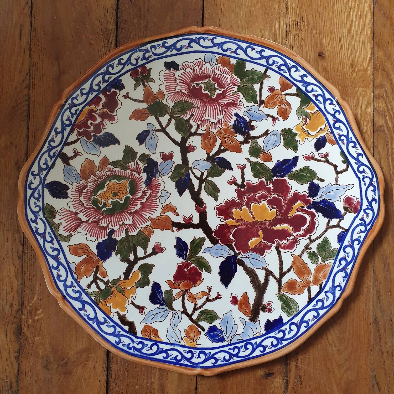 Gien Peony Pie Dish