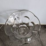 Large glass vase in the shape of a cone
