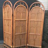 Ancient bamboo screen, rattan and canning