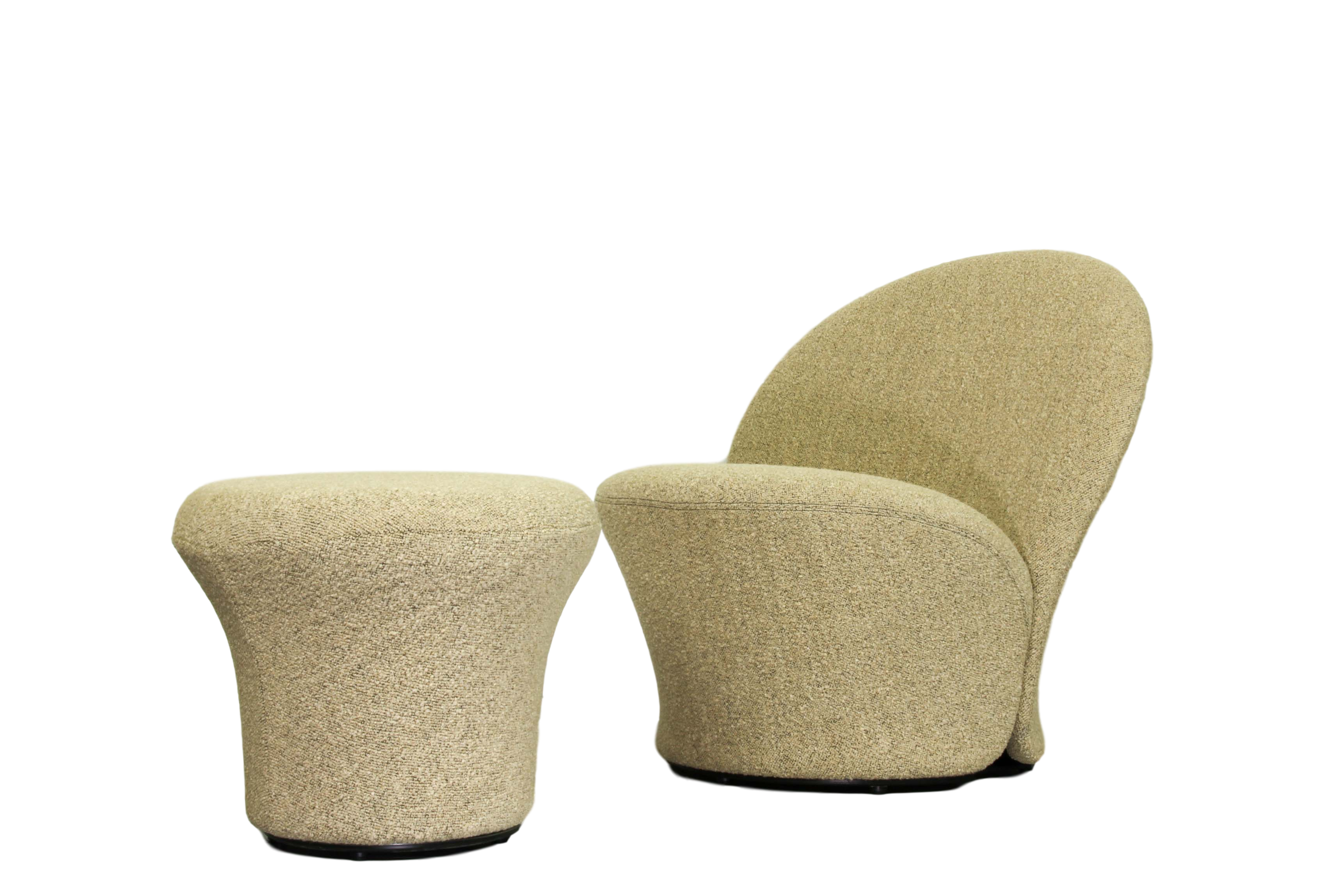 F572 lounge chair and mushroom ottoman by Pierre Paulin for Artifort, 1967