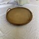 Woven wicker serving tray - 1970s