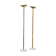 Pair of brass lampposts by Pierre Disderot edited by Glass Lumière 1982