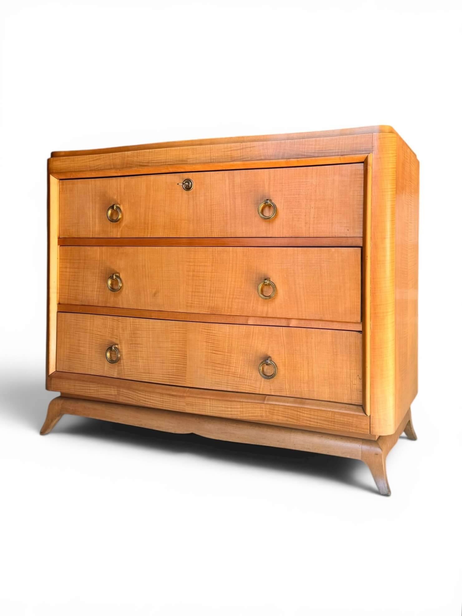 Commode en sycomore René Prou, vers 1940