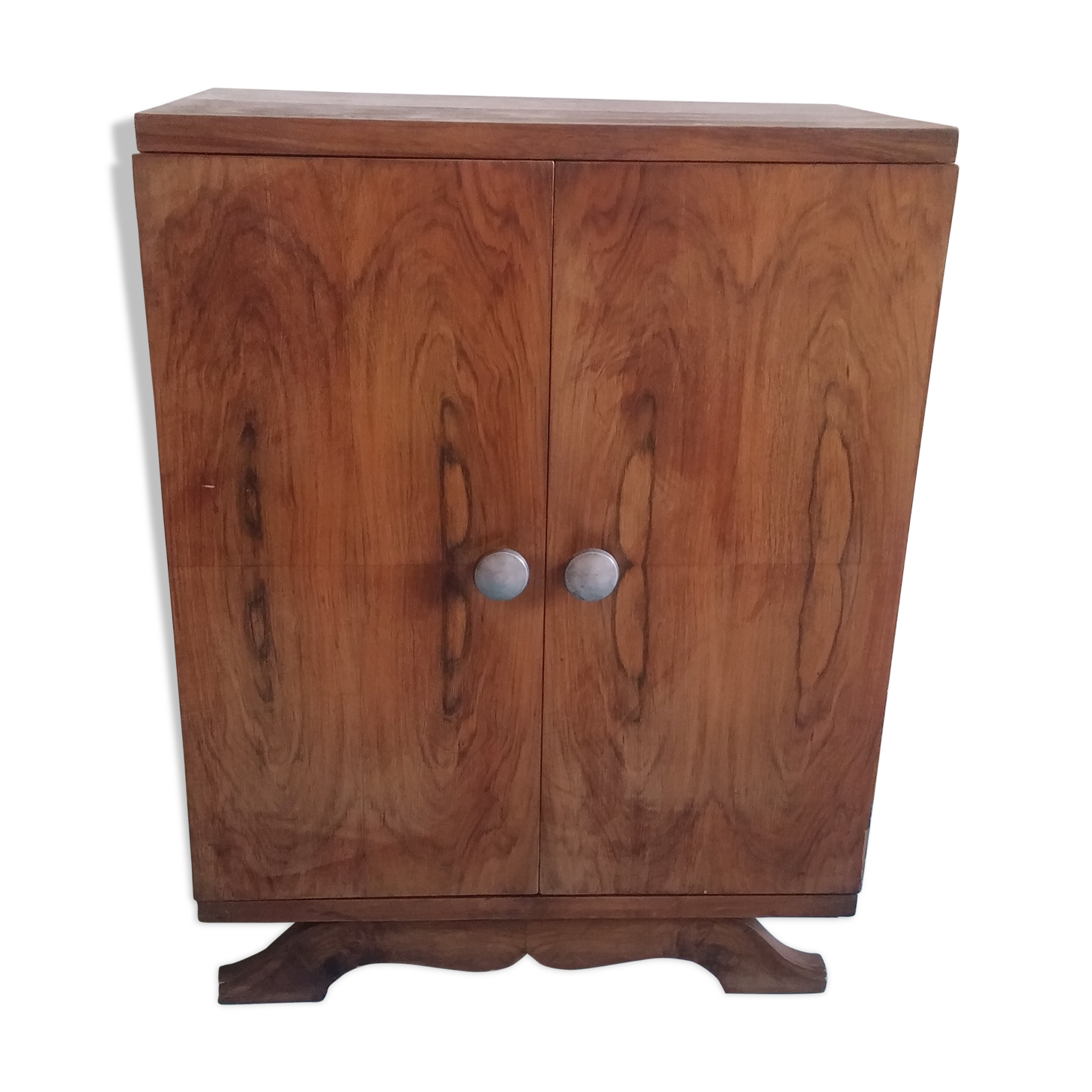 Small buffet 2 doors wooden vintage style art deco
