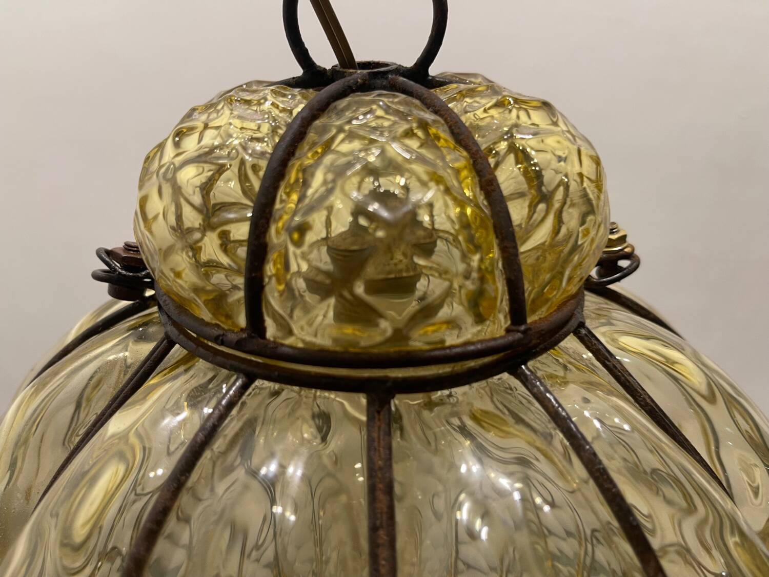 Wrought Murano Glass Light Pendant 1950’s