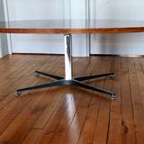 Coffee table in wood and metal foot Ilse