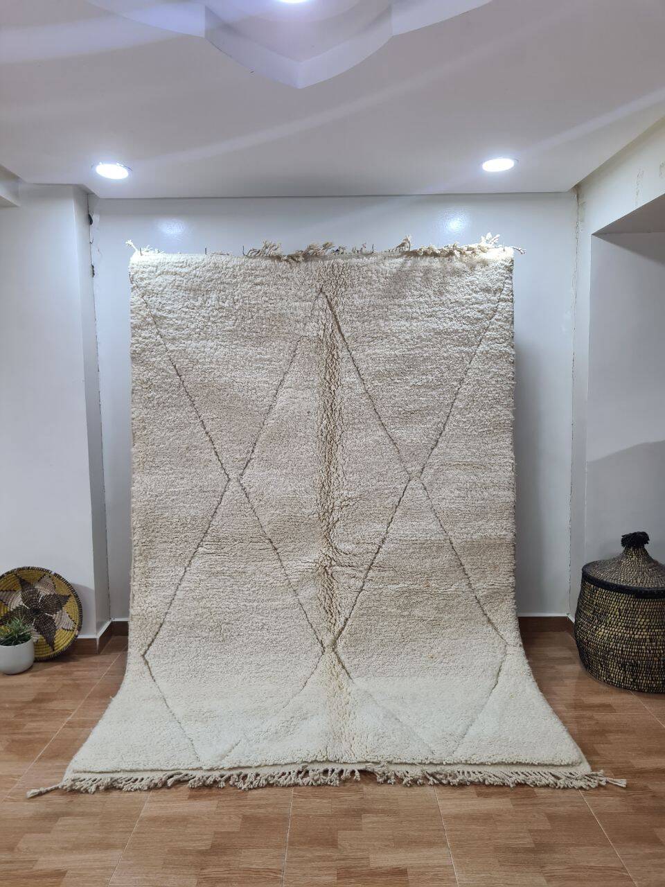 Handmade wool Berber rug 250x150 cm